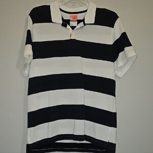 Nike Black and White Polo Shirt